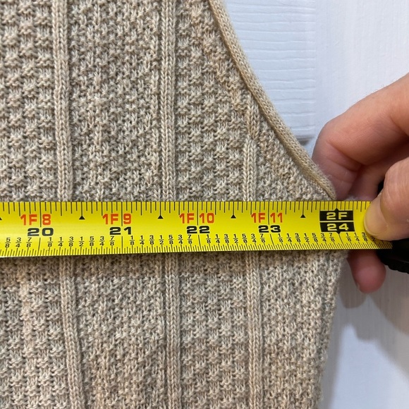 Made In Italy Wool Blend Sweater Vest Unisex Size L Lightweight Fisherman Boho - Picture 6 of 9